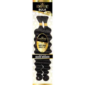 Sensationnel Empire Bulk Braiding – Deep Body Human Hair Braids for Knotless Boho Box or Curly Loosewave Styles - 1 pack (18 inch, 27 HONEYBLONDE)