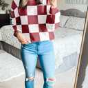 ZESICA Women's 2026 Spring Fashion Turtleneck Long Sleeve Striped Ribbed Knit Loose Pullover Sweater Tops, Large