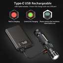 Hoxida Flashlight USB Rechargeable, Magnetic LED Flashlight, Super Bright LED Tactical Flashlight with Cob Sidelight, Waterproof, Zoomable Best Small LED Flashlight for Camping, Emergency Flashlights