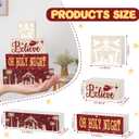 2 x 4Pcs Wooden Christmas Nativity Tiered Tray Decor Christmas Table Decoration Jesus Decor Coffee Table Centerpieces for Home Kitchen Office Decorations