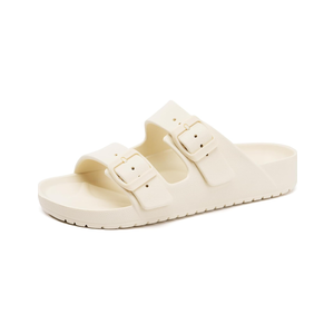 Womens Sandals with Arch Support Slip‑On Slides Adjustable Strap Rubber Soft Sole Waterproof Beach Sandals 39