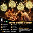 Outdoor Christmas Balls Lights Tree Lights Waterproof, 4 Pack 11.81" LED Hanging Globe Sphere Lights with 8 Lighting Modes Memory Timer Plug for Party Wedding Xmas Porch Patio Garden Yard Decorations