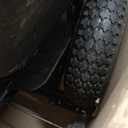 VEVOR Broadcast Spreader, 100LBS Capacity, Walk-Behind Push Spreader, 0-9.8ft Spreading Width, 13 in All Terrain Pneumatic Tires, Fertilizer Spreaders with Hopper Grate, for Seed Salt Ice Melt (White hubs + black components)