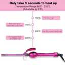 9mm Curling Iron Hair Curler,3/8 Inch Small Barrel Curling Iron Ceramic for Long & Short Hair