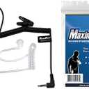 MaximalPower RHF 617-1N 3.5mm RECEIVER/LISTEN ONLY Surveillance Headset Earpiece with Clear Acoustic Coil Tube Earbud Audio Kit For Two-Way Radios, Transceivers and Radio Speaker Mics Jacks , Black