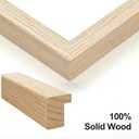 Yaetm 16x24 Picture Frame Set of 2, Natural Solid Oak Wood Poster Frame 16x24 for Wall Gallery, Horizontal and Vertical Wall Mount (2 pack, Oak)