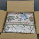 Floral Area Rug 8x10 Washable Vintage Non Slip Rug Large Soft Low Pile Stain Resistant Rugs for Living Room Bedroom Dining Room Laundry Indoor, Beige White