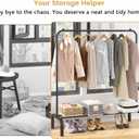 OTROUWORHT Clothes Rack Metal Clothing Rack with Bottom Shelf Garment Rack for Hanging Clothes Shirts Jeans and Coats Black