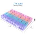 DANYING XL Monthly Pill Organizer 1 Time a Day with Dust-Proof Case, Extra Large 4 Weeks Pill Box Once a Day, 28 Days Pill Container 1 Per Day, Weekly Vitamin Case, Daily Medicine Organizer