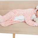 ABENCA Kids Deer Onesie Reindeer Costume Animal Girls Pajamas Christmas Halloween Cosplay Sleepwear.Pink Deer.140 (9-10 Years)