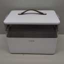 CTIME 3-Tier Medicine Organizer - Portable Medicine Cabinet with Leather Handle, Empty First Aid Kit for Home