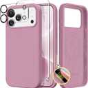 GONEZ Magnetic for iPhone 17 Pro Max Case, Compatible with MagSafe, [Screen Protector + Camera Lens Protector], Liquid Silicone Anti-Scratch Shockproof Protective Phone Case 6.9 inch, Blackcurrant