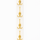 Coat Rack Wall Mount Wooden Hat Rack for Wall Hooks Pine Real Wood Plank 16.9" White Coat Hanger with 5 Black Triple Hooks for Hanging Coat Hat Jacket