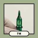 Green Cartridges, 20pcs Japanese Steel Tattoo Needle Cartridges for Metal Grips (7 Magnum - 1207 M)