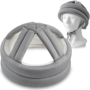 Woanger 1 Pcs Anti Fall Elder Head Safety Helmet for Adults Special Needs Thick Soft Protective Hat Adjustable Seniors Fall Prevention Head Protection Cap Elderly Helmet for Injury Protection (Grey) (Gray)
