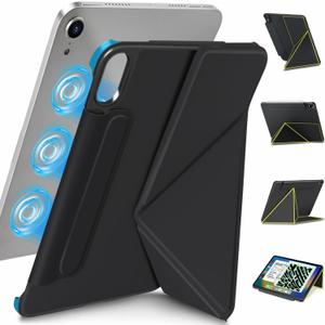Landscape and Portrait Wonzir for iPad mini 7 A17 Pro Case(2024),iPad mini 7th/6th Slim Powerful Magnetic Case,4 Standibg Angles,Vertical Stand Cover,with Auto Wake/Sleep and Pencil Holder-Black