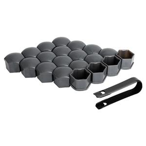 20PCS Lug Nut Covers - 2/3’‘ Wheel Nut Bolt Cover Caps, 17mm Hexagonal Lug Caps with Removal Tool, Wheel Bolt Dust Caps Compatible with Audi, Auto Rims Nut Exterior Protection, Grey Pack of 3