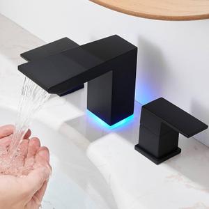 BESy Led 3 Hole Bathroom Sink Faucet,
