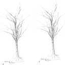 LIFKOME 2pcs Tree Shaped Lamp for Nightstand Birch Design Decorative Party Light Home Decor Bedroom
