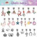3 x Charm Bracelet Making Kit & Unicorn/Mermaid Girl Toy- ideal Crafts for Ages 8-12 Girls who Inspire Imagination and Create Magic with Art Set and Jewelry Making Kit (Multicolor)