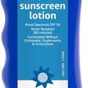 Amazon Basics Sport Sunscreen Lotion SPF 50, Water Resistant (80min), Formulated without Octinoxate & Oxybenzone, Broad Spectrum UVA/UVB Protection, 8 Fluid Ounce (8 Fl Oz (Pack of 1)