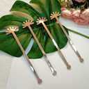 Pack of 20 Sun Drink Stirrers,Acrylic Sunshine Cocktail Stir Sticks for Party&Festival Decorations,Baby Theme Stirrers (Rose Gold Mirror)