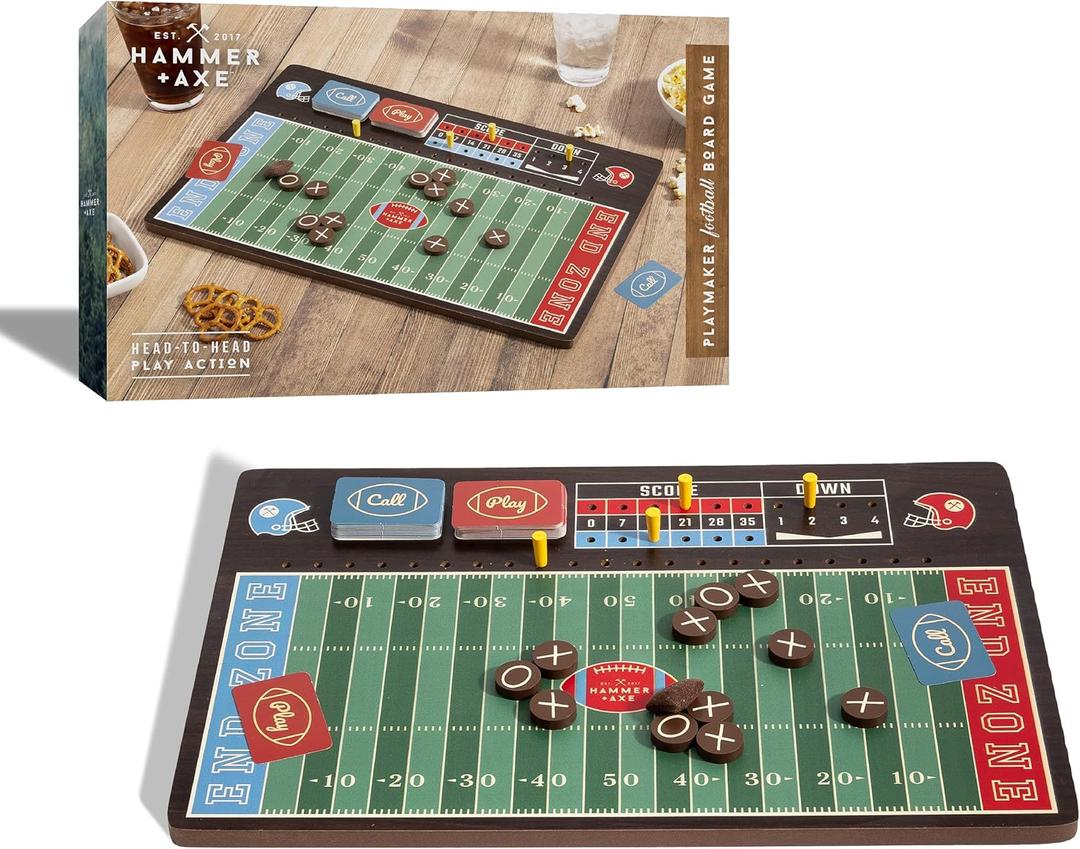 Hammer + Axe Football Playmaker Board, Strategic Coaching Game with Moveable Pieces
