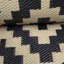 OLANLY Waterproof Outdoor Rug 6x9 ft, Outdoor Plastic Straw Rug for Camping, RV Mat Outside, Outdoor Carpet for Porch, Deck, Backyard, Balcony, Picnic, Black & Beige