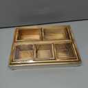 Rustic 8 Piece Wood Desk Drawer Organizer Tray, Nightstand Organizer, 4 Size Wooden Drawer Divider Organizer Set For Office Vanity Makeup Jewelry Bedroom Clothes Storage(Natural)