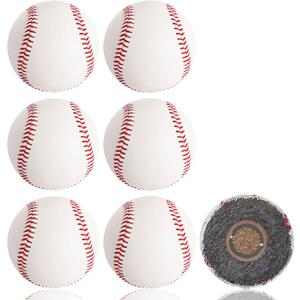 Furtrop Leather Baseball 6 Pack Official League Grade Baseballs Competition Level Baseball Balls Training Practice Baseballs for Unmarked Autographs, Pitching, Throwing, Baseball Gifts