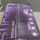 Steam Mop for Floor Cleaning, Lightweight Electric Mop with Deep Steam, Self-Cleaning, NA-IX Limescale Protection, Power-Assisted Drive, 180 Lie Flat & LED Light for All Sealed Hard Floors (Dark Gray and Purple)