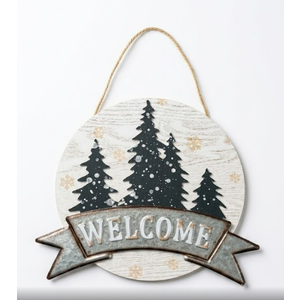 Winter Welcome Sign
