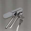 W&P Porter Stainless Steel Utensils with Silicone Carrying Case | Mint | Spoon, Fork & Knife for Meals on the Go | Portable and Compact Set