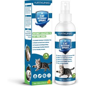 3 x Cat Deterrent Spray - Indoor & Outdoor Cat Repellent, Stops Cats from Scratching Furniture, Carpets, Sofas, Curtains and Urine Marking - Effective Anti-Scratch Training Aid (Blue)