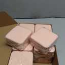 Yinkin 12 Pcs Mini Travel Jewelry Case Bridesmaid Proposal Gift Boxes, Small PU Leather Earring Organizer, Bulk Travel Accessories Portable Jewelry Holder(Pink)