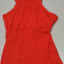 SUUKSESS Women Padded Cotton Ribbed Tank Tops High Neck Racerback Basic Tops, Red,  S