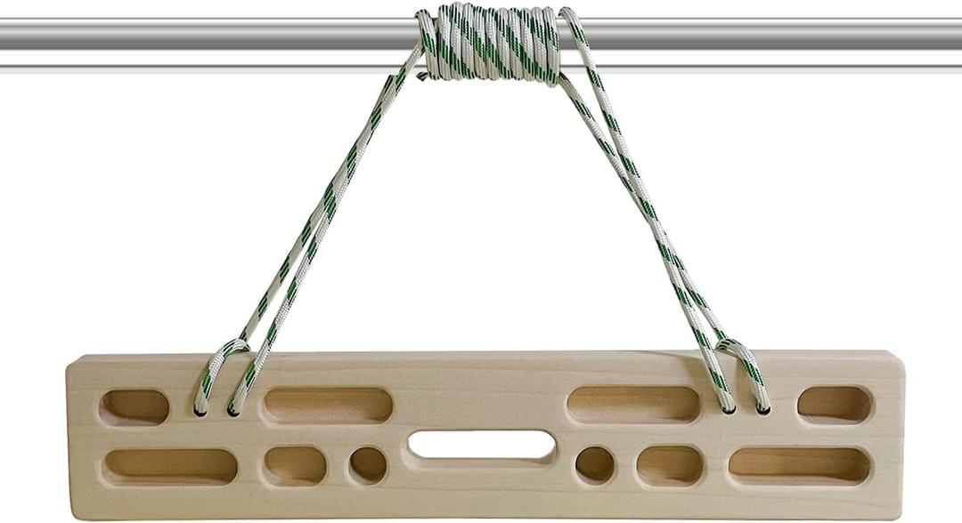 Climbing Hangboard Rock Climbing Training as Climbing Fingerboard with Jugs, Slopes and Edges, Pockets as Door Mounted Training Station Rock Climbing Pull Up Bar