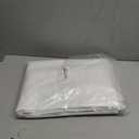 H.VERSAILTEX Linen Look 100% Blackout Curtains 45 Inches Long for Bedroom Rod Pocket 42 Inches Wide Linen Textured Thick Window Curtain Drapes with White Backing, Bright White, 2 Panels