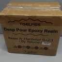 Deep Pour Epoxy Resin 3 Gal, 2:1 Epoxy Kit for 2-4 Inches Deepth Pouring, Crystal Clear Self-Leveling & Bubble Free Casting Resin for Dry Flower, River Table, Countertop, Crafts