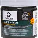 Artecho Black Gesso 16.9oz / 500ml, Gesso Primer for Acrylic Painting