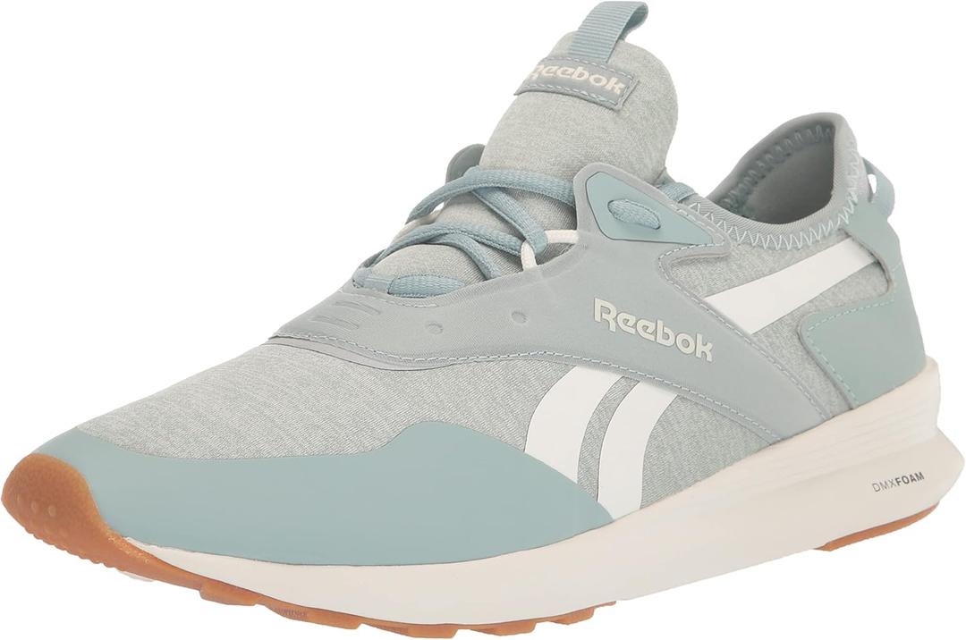 Reebok Women's Spark Run Sneaker (9, Seaside Grey/Chalk/Silver Metallic)