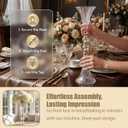 4 Pcs Trumpet Vase 24.8in Clear Acrylic Tall Vases for Centerpieces