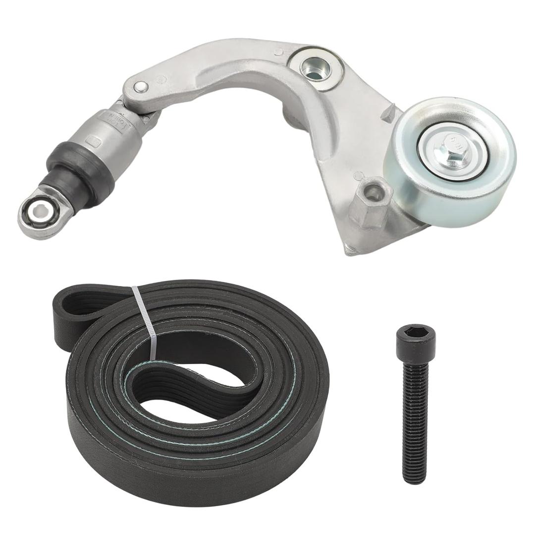 31170-RWK-005 Belt Tensioner Assembly with Pully with Serpentine Drive Belt with Bolt for 2007-2011 Civic 1.8L K070855