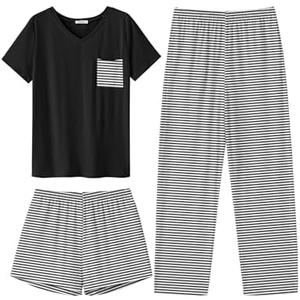 Ekouaer Women's 2 Piece Pajama Set Short Sleeve Sleepwear Pj and Shorts Pants Pjs with Pockets XL Ekouaer Women's 2 Piece Pajama Set Short Sleeve Sleepwear Pj and Shorts Pants Pjs with Pockets XL