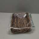 Water Hyacinth Woven Serving Tray Rectangular Hand-Woven Wicker Storage Trays for Coffee/Breakfast/Dessert/Fruit/Bread (Brown-Small)