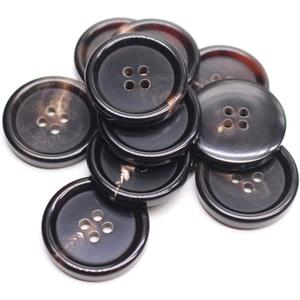 YaHoGa 10PCS 1 Inch Real Horn Buttons for Blazer, Suit, Coats, Overcoat, Winter Coat, Jacket, Uniform Genuine Natural Brown Buffalo Horn Buttons for Men (25mm, Brown)