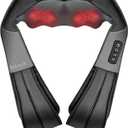 Nekteck Shiatsu Neck Massager for Pain Relief Deep Tissue with Heat, 3D Kneading Massage Pillow Back Shoulder Massagerfor Body Muscle, Plugin Use for Home Office Car, Gifts for Mom Dad Him Her