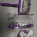 Dog Slicker Brush for Dogs Grooming Kit 4PCS | Large Dog Brush for Goldendoodles Poodles Doodles | Long Pin Haired Brush | Poodle Brushes and Comb (Purple)