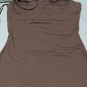 LILLUSORY Women's Mini Sexy Bodycon Dress 2026 Spring Summer Going Out Short Backless Party Club Dresses Y2k Clothes (Brown), Size S