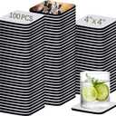 100 PCS Sublimation Blank Cup Coasters Bulk, 4x4 Inch Square Blank Cup Mat Rubber for Sublimation Transfer Heat Press Printing DIY Crafts
